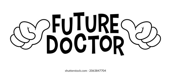 Vector Future Doctor on White Background