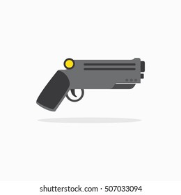 Vector future gun pistol illustration isolated on white background 