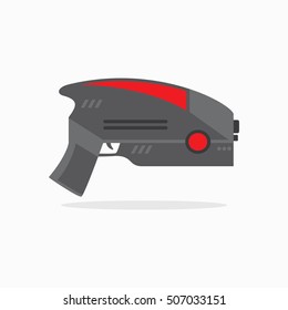 Vector future gun pistol illustration isolated on white background 