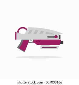 Vector future gun pistol illustration isolated on white background 