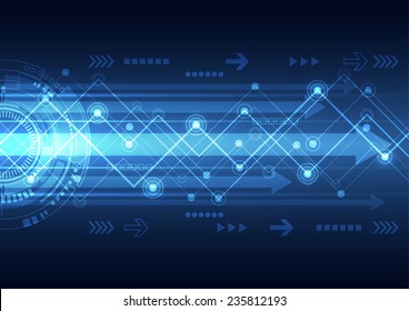 vector future network telecom technology, abstract background