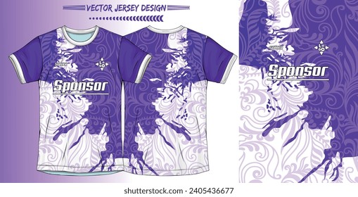 Vector futuristic abstract background pattern for sport jersey design