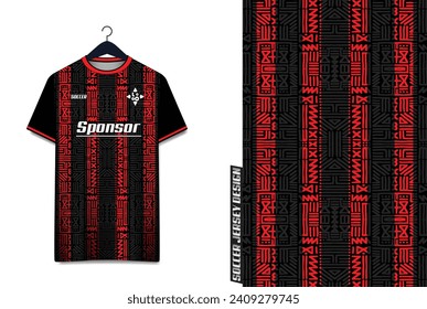 Vector futuristic abstract background pattern for sport jersey design