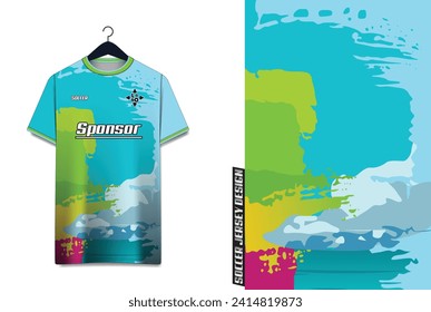 Vector futuristic abstract background pattern for sport jersey design