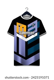 Vector futuristic abstract background pattern for sport jersey design