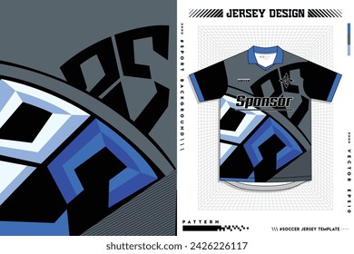 Vector futuristic abstract background pattern for sport jersey design