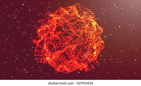 Vector of futuristic abstract glowing infinity stars background resembling motion blurred neon light curves