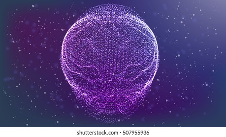 Vector of futuristic abstract glowing infinity stars background resembling motion blurred neon light curves
