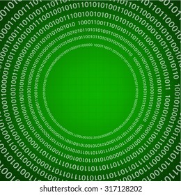 vector futuristic background with digital binary code