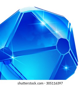 Vector futuristic background with effect sparkling textured sphere.