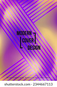 Vector Futuristic Background with Gradient Mesh Holographic Circles. Bright Geometric Page Design with Lines, Dots, Round Shapes. Dynamic Style for your Business Brochure.