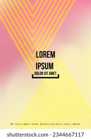 Vector Futuristic Background with Gradient Mesh Holographic Circles. Bright Geometric Page Design with Lines, Dots, Round Shapes. Dynamic Style for your Business Brochure.