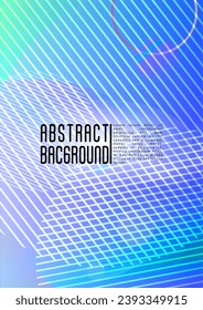 Vector Futuristic Background with Gradient Mesh Holographic Circles. Bright Geometric Page Design with Lines, Dots, Round Shapes. Simple Style for your Business Poster.