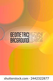 Vector Futuristic Background with Gradient Mesh Holographic Circles. Future Minimal Cover Design with Abstract Composition. Innovation Style for your Business Cover.