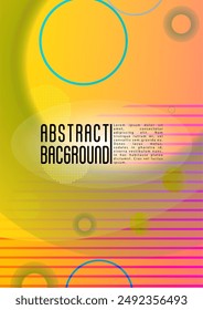 Vector Futuristic Background with Gradient Mesh Holographic Circles. Future Minimal Cover Design with Abstract Composition. Memphis Print for your Business Layout.