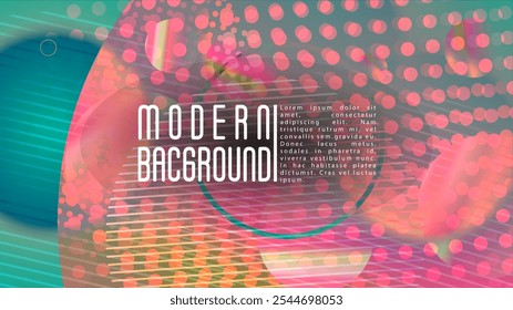 Vector Futuristic Background with Gradient Mesh Holographic Circles. Hipster Graphic Template Design with Lines, Dots, Round Shapes. Innovation Style for your Business Cover.