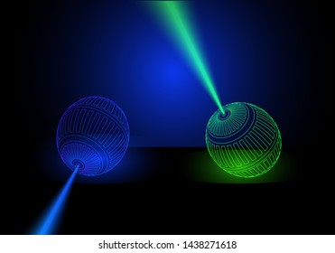 Vector of futuristic background template. Beauty and elegant with circle shape.  3d technology background ilustration. Eps 10.