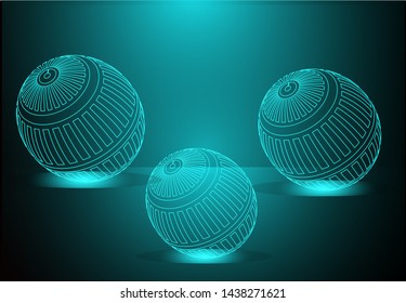 Vector of futuristic background template. Beauty and elegant with circle shape.  3d technology background ilustration. Eps 10.