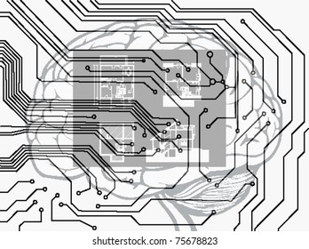 vector futuristic circuit board background