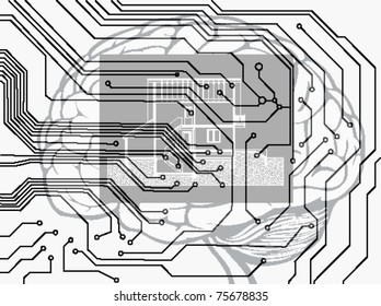 vector futuristic circuit board background