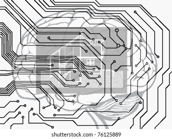 vector futuristic circuit board background