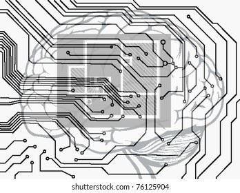 vector futuristic circuit board background