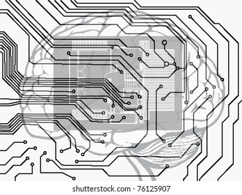 vector futuristic circuit board background