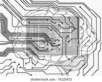vector futuristic circuit board background