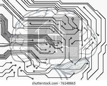 vector futuristic circuit board background