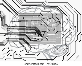 vector futuristic circuit board background