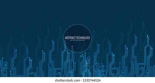 Vector futuristic circuit board , Electronic motherboard , Communication and engineering concept , Hi-tech digital technology concept