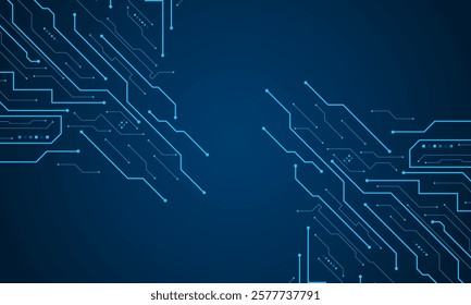 vector futuristic circuit board , Electronic motherboard , Communication and engineering concept , Hi-tech digital technology concept	
