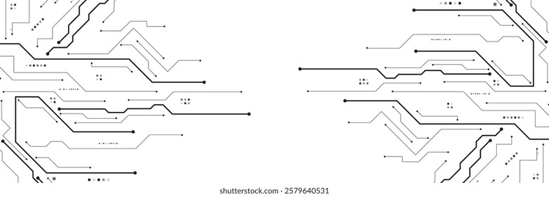 vector futuristic circuit board , Electronic motherboard , Communication and engineering concept , Hi-tech digital technology concept	

