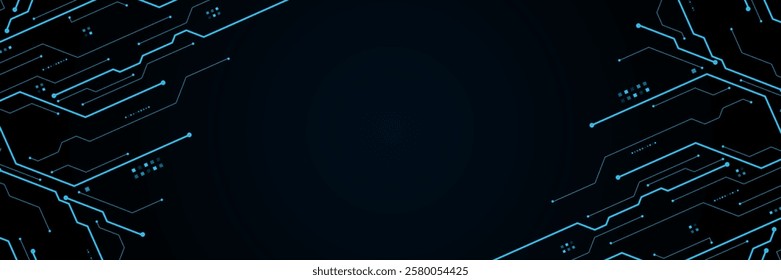 vector futuristic circuit board , Electronic motherboard , Communication and engineering concept , Hi-tech digital technology concept	
