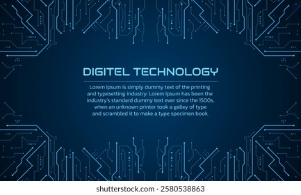 vector futuristic circuit board , Electronic motherboard , Communication and engineering concept , Hi-tech digital technology concept	
