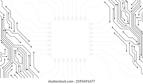 Vector futuristic circuit board , Electronic motherboard , Communication and engineering concept , Hi-tech digital technology concept.