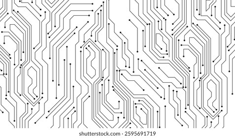 Vector futuristic circuit board , Electronic motherboard , Communication and engineering concept , Hi-tech digital technology concept.