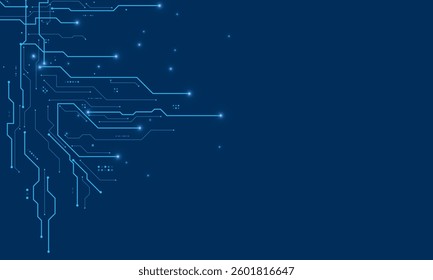 vector futuristic circuit board , Electronic motherboard , Communication and engineering concept , Hi-tech digital technology concept	
