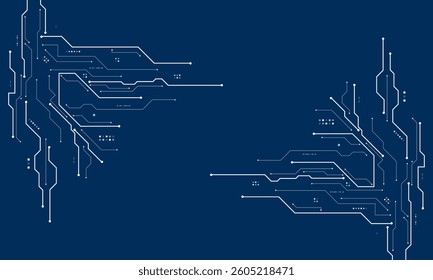 vector futuristic circuit board , Electronic motherboard , Communication and engineering concept , Hi-tech digital technology concept	
