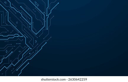 vectorfuturistische printplaat, Elektronisch moederbord, Communicatie- en engineeringconcept, Hi-tech digitaal technologieconcept
