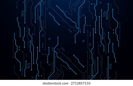 Placa de circuito futurista de Vector, placa base Electrónica, concepto de comunicación e ingeniería, concepto de tecnología digital de alta tecnología	
