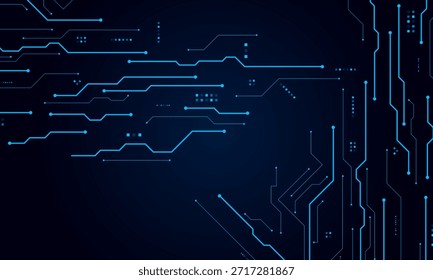 Placa de circuito futurista de Vector, placa base Electrónica, concepto de comunicación e ingeniería, concepto de tecnología digital de alta tecnología	