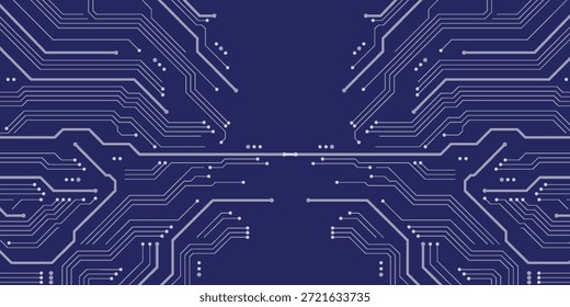 Placa de circuito futurista de Vector, placa base Electrónica, concepto de comunicación e ingeniería, concepto de tecnología digital de alta tecnología	