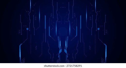 vector futuristic circuit board , Electronic motherboard , Communication and engineering concept , Hi-tech digital technology concept	
