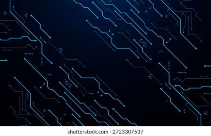 Placa de circuito futurista de Vector, placa base Electrónica, concepto de comunicación e ingeniería, concepto de tecnología digital de alta tecnología	
