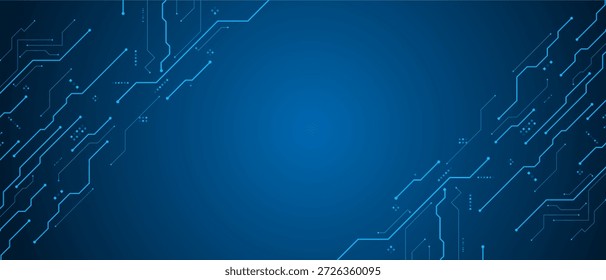 Placa de circuito futurista de Vector, placa base Electrónica, concepto de comunicación e ingeniería, concepto de tecnología digital de alta tecnología	
