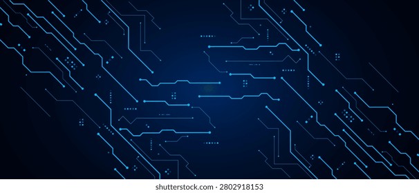 vector futuristic circuit board , Electronic motherboard , Communication and engineering concept , Hi-tech digital technology concept	
