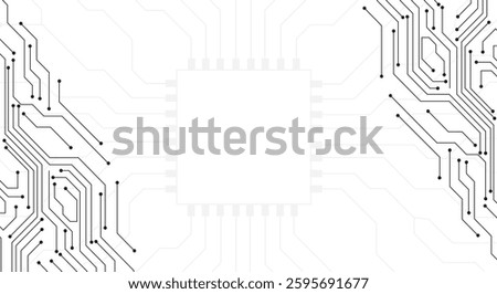 Vector futuristic circuit board , Electronic motherboard , Communication and engineering concept , Hi-tech digital technology concept.