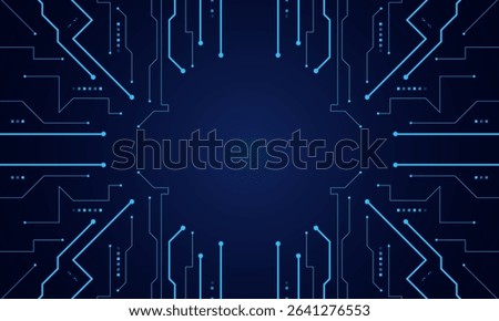 vector futuristic circuit board , Electronic motherboard , Communication and engineering concept , Hi-tech digital technology concept	
