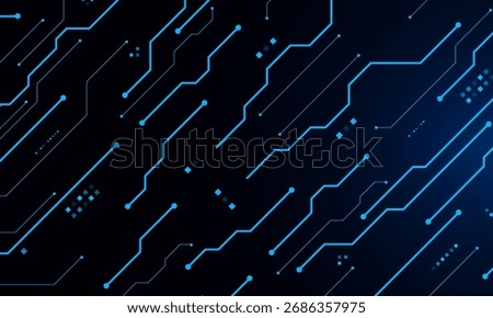 vector futuristic circuit board , Electronic motherboard , Communication and engineering concept , Hi-tech digital technology concept	
